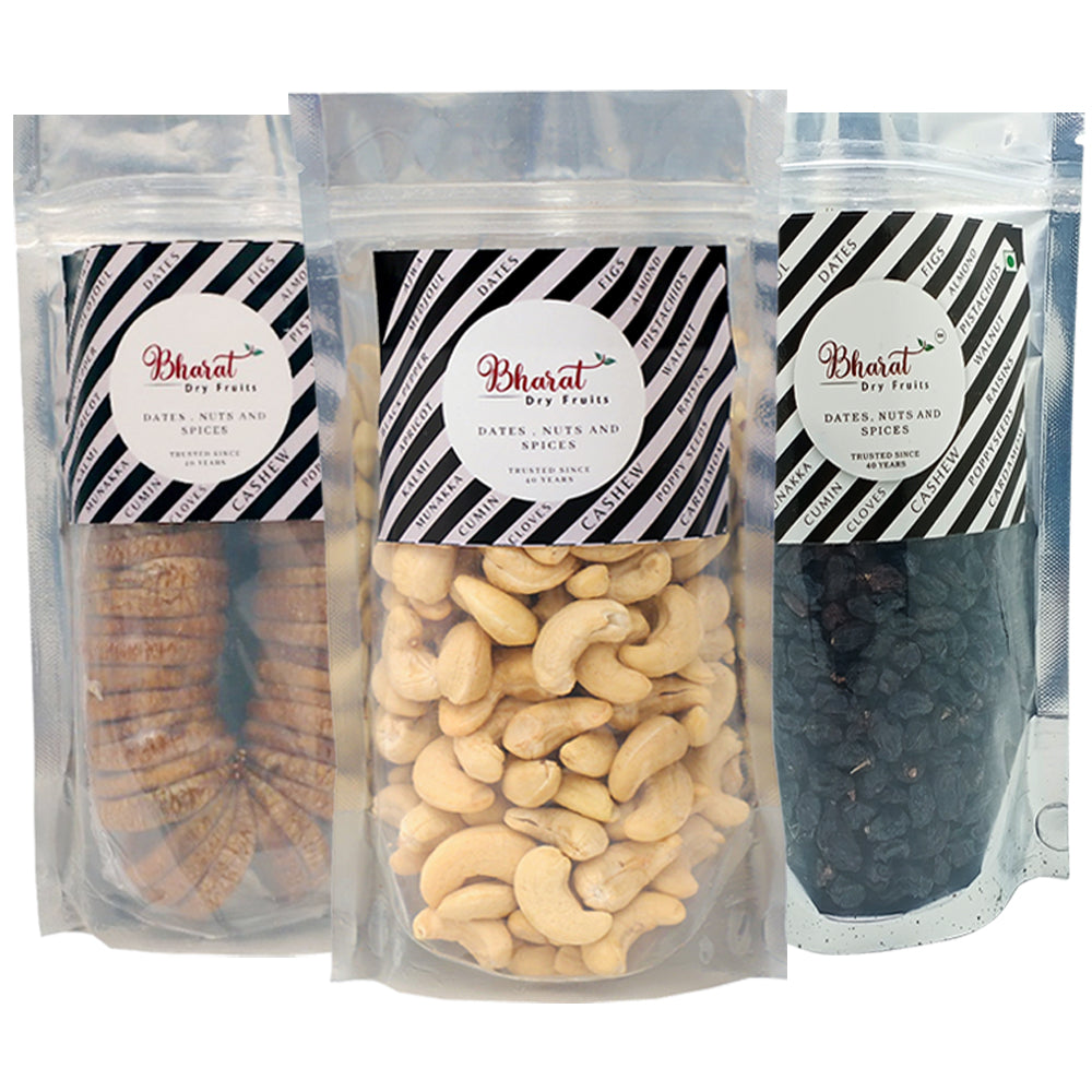 Cashew Anjeer and Black Raisins ( 100 gm pack x 3 ) Combo Pack