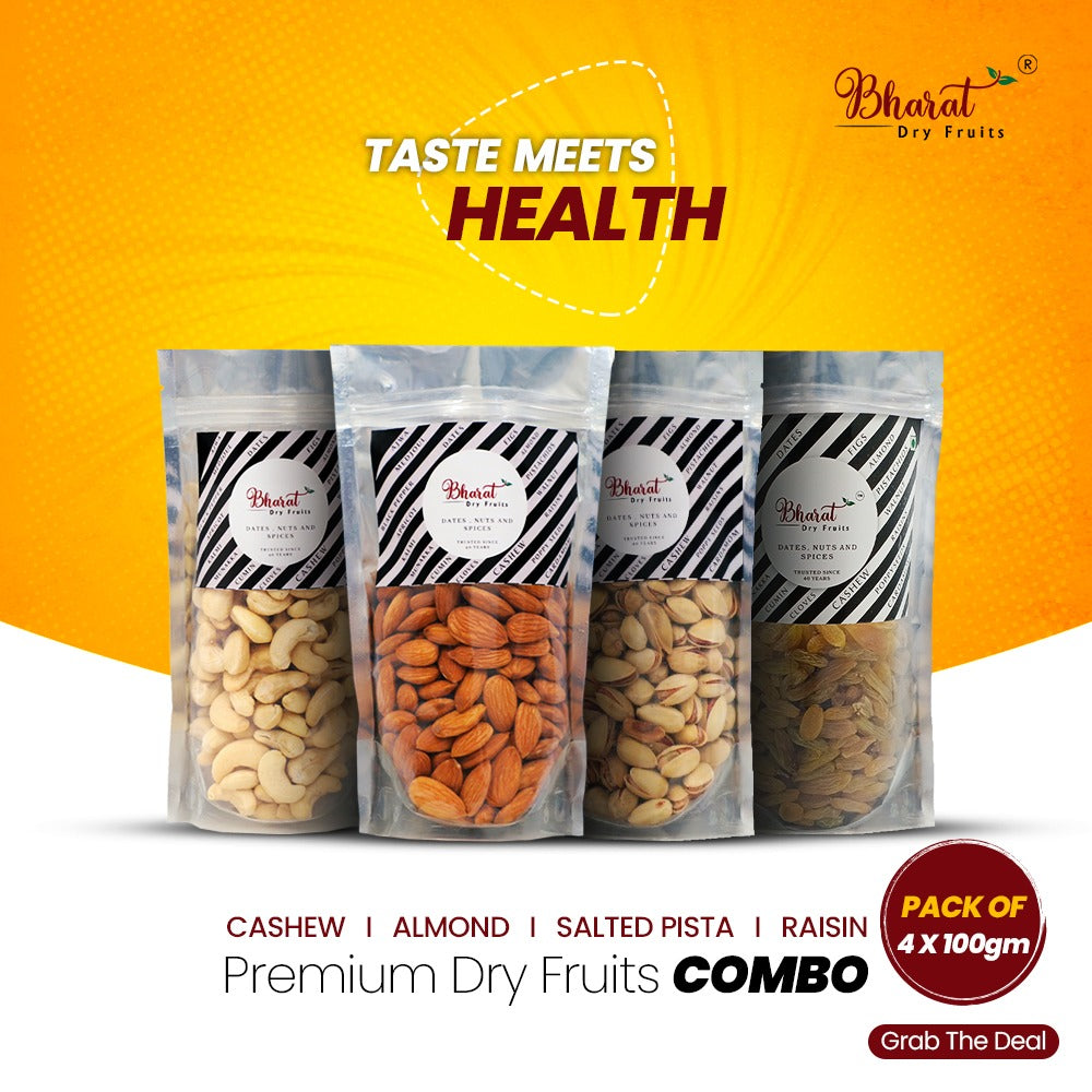 Cashew Almond Raisins Pista Combo 4x100 gms